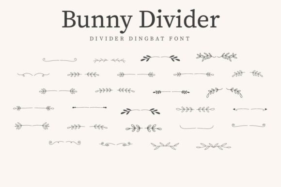 Bunny Divider: A Playful Font for Web Design