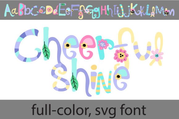 Cheerful Shine: A Whimsical Color Font for Crafters