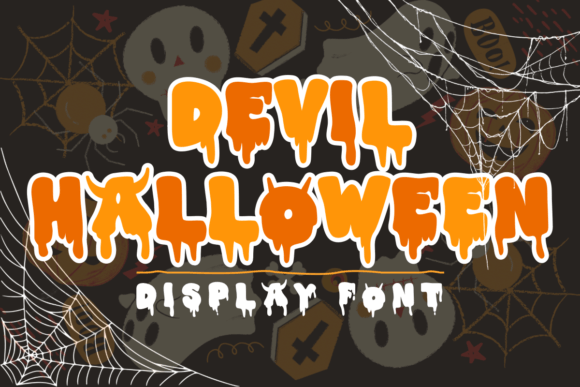 Devil Halloween: A Spooky Display Font for Editorial Design