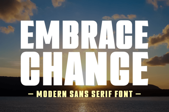 Embrace Change: A Bold Sans Serif Font for Web Design