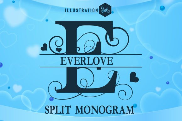 Everlove Split Monogram: A Refined Display Typeface