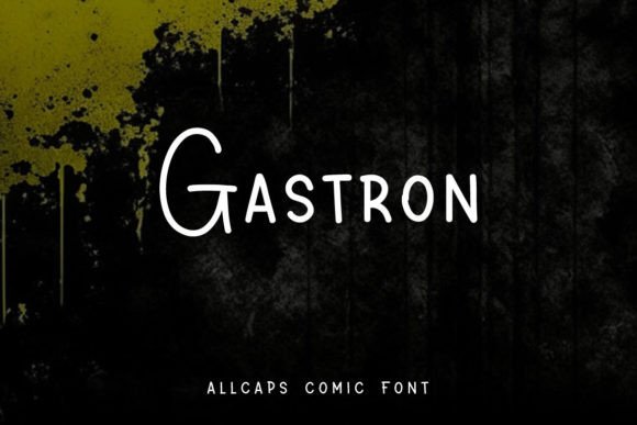 Gastron Font: Playful All-Caps Typeface for Crafters