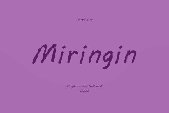 Miringin: A Handwritten Font for Memorable Brands