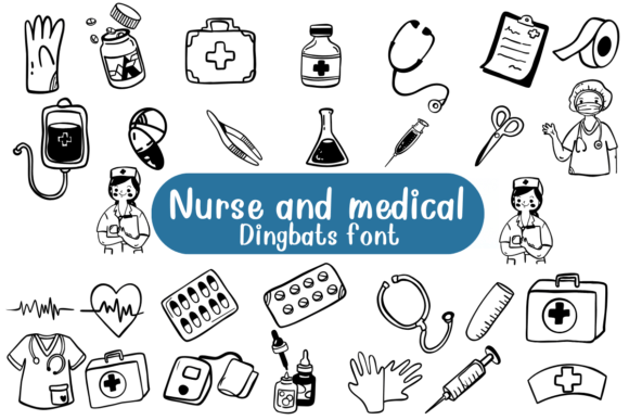 Nurse and Medical Font for Web Design