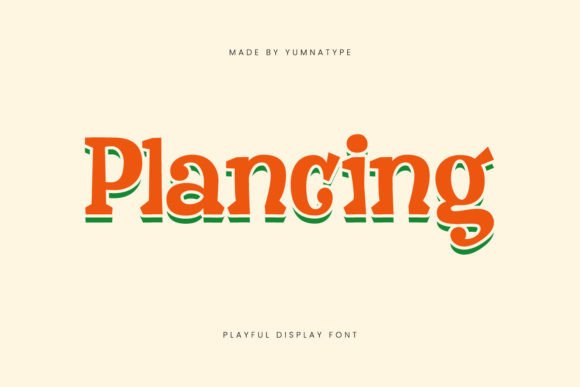 Plancing Font: A Playful Display Typeface for Web Design