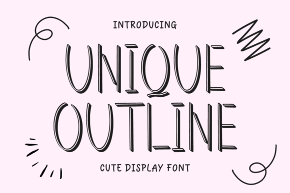 Unique Outline Font for Small Business Branding